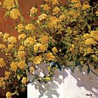 Geraniums Canvas Paintings - Yellow Geraniums